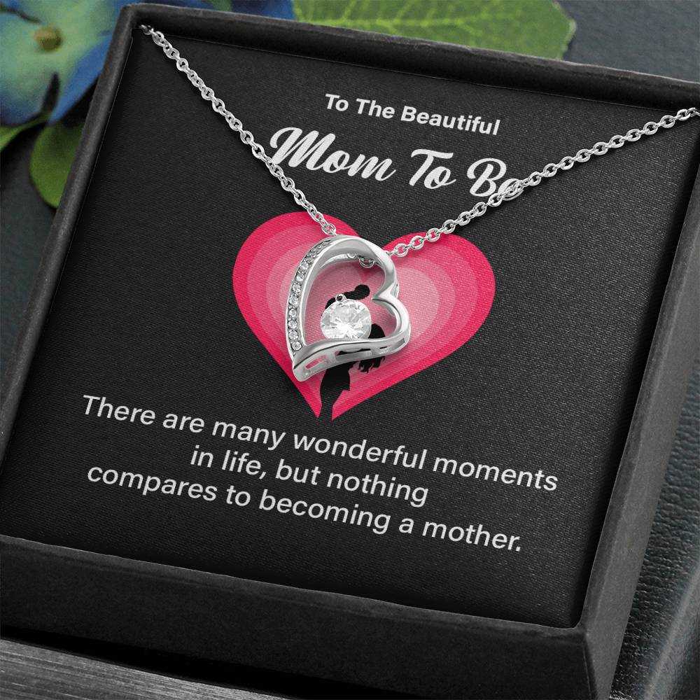 To The Beautiful Mom-to-be, Heartfelt Necklace For Her Elegant Jewelry For A Mom-to-be Thoughtful Necklace For Love And Support Sweet Pendant For A New Mom Elegant Pendant For A Mom’s Heart Thank You Gift For Motherhood Loving Message Necklace For Hope