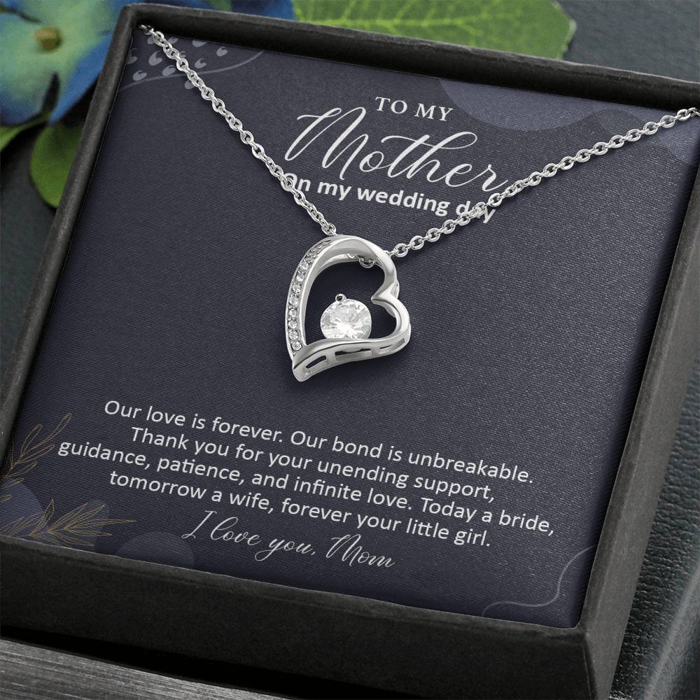 Wedding Gift for Mom – Heart Necklace with Note