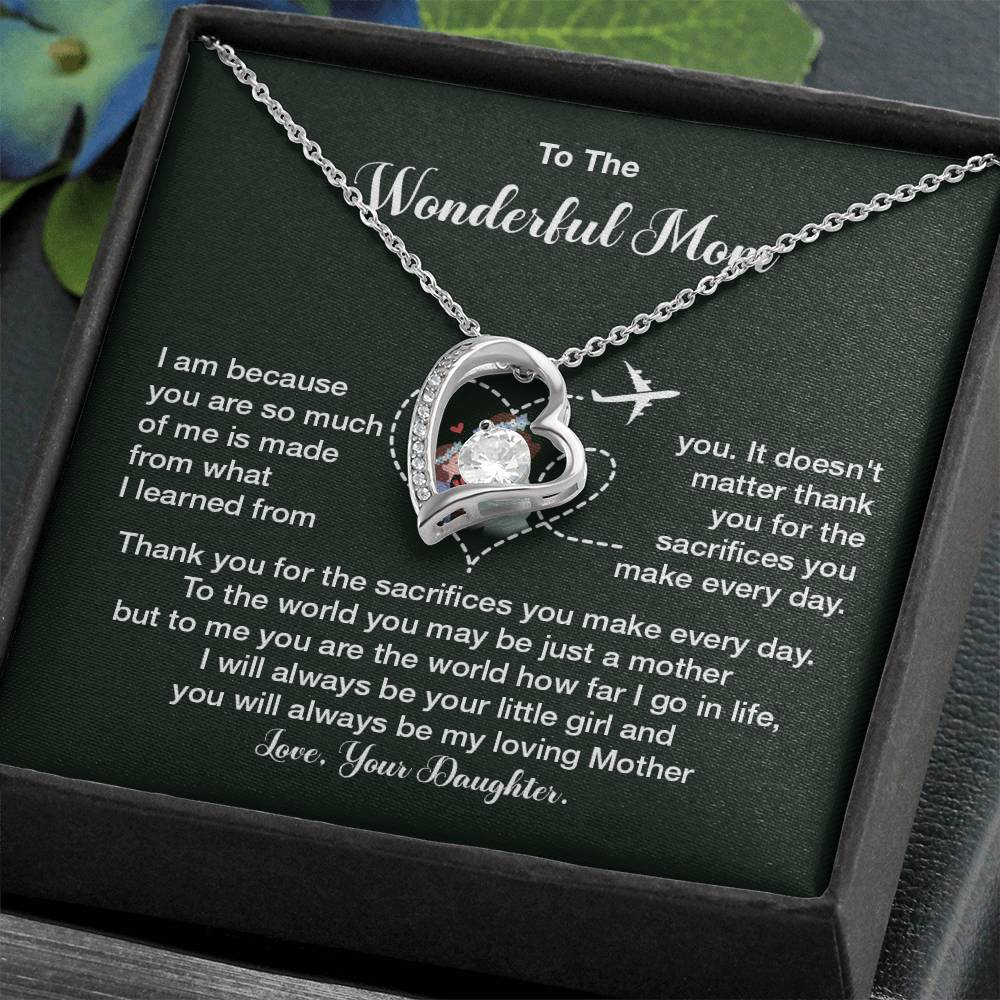 To The Wonderful Mom, Elegant Jewelry For A Mother’s Day Gift Thoughtful Necklace Sweet Gift For A Special Woman Loving Pendant Elegant Pendant For A Mother’s Bond Heartfelt Necklace For Family Bond Beautiful Necklace For A Special Connection