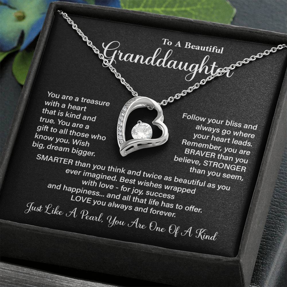 Granddaughter Necklace Gift – One of a Kind Heartfelt Message