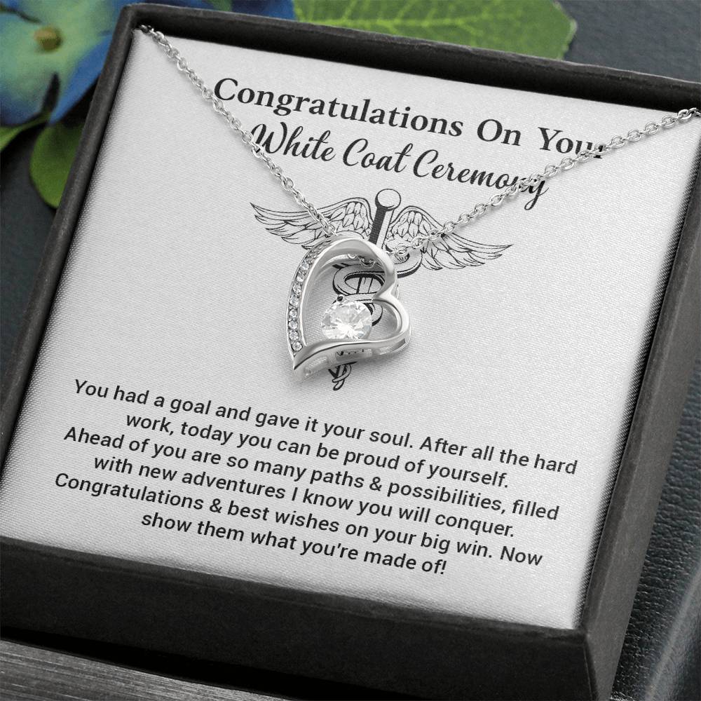 Congratulations On Your White Coat Ceremony Congratulations Necklace Inspirational Jewelry Gift Meaningful Gift For Graduates New Adventures Necklace Motivational Jewelry Personal Growth Jewelry Best Wishes Necklace