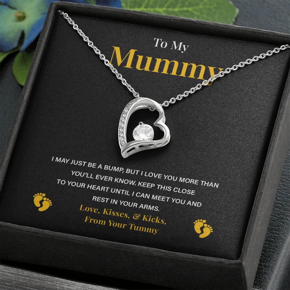 Pregnancy Necklace for Mummy – Gift from Bump with Love Note Card
