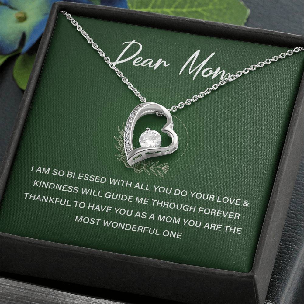 Dear Mom Blessed To Have You Necklace Love You Mom Necklace Best Mom Ever Necklace Eternal Bond With Mom Necklace Meaning Thoughtful Gift For Mindful Gift For Mom Necklace For Family Bond Dear Mom Necklace Gift