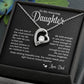 Daughter Necklace Gift from Dad with Message Card