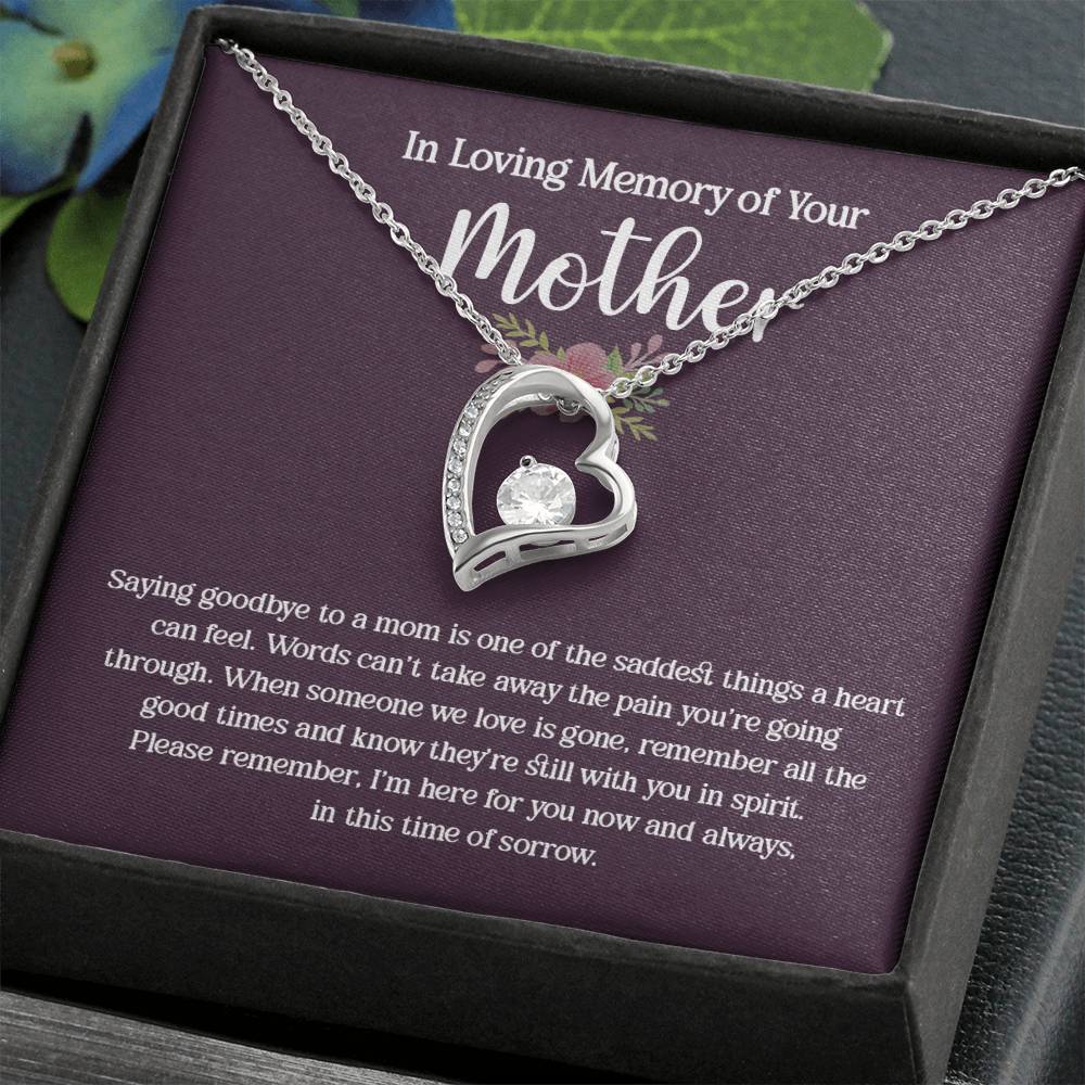 In Loving Memory Necklace For Mother – Heartfelt Memorial Jewelry Gift, Always With You In Spirit, Sentimental Keepsake For Comfort And Support During Loss