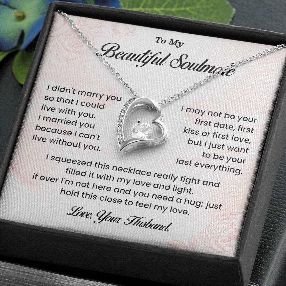 Beautiful Soulmate Necklace Gift from Husband Box