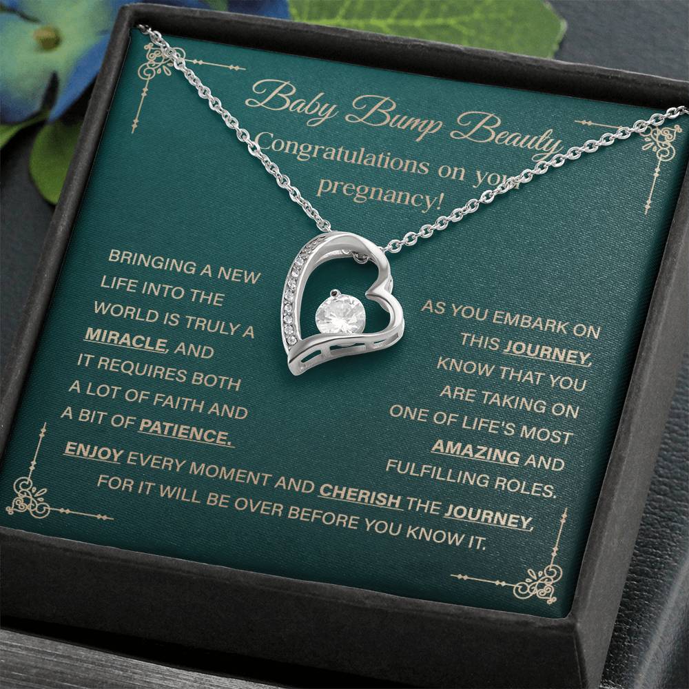 Baby Bump Beauty, Thoughtful Jewelry For Mom-to-be Inspirational Gift Necklace Best Friend Necklace For Pregnant Mom Necklace With Message Sentimental Pregnancy Necklace Best Christmas Necklace Gift Baby Bump Beauty Necklace Gift