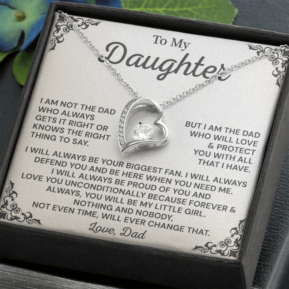 Gift for Daughter from Dad Little Girl Jewelry with Emotional Message Card