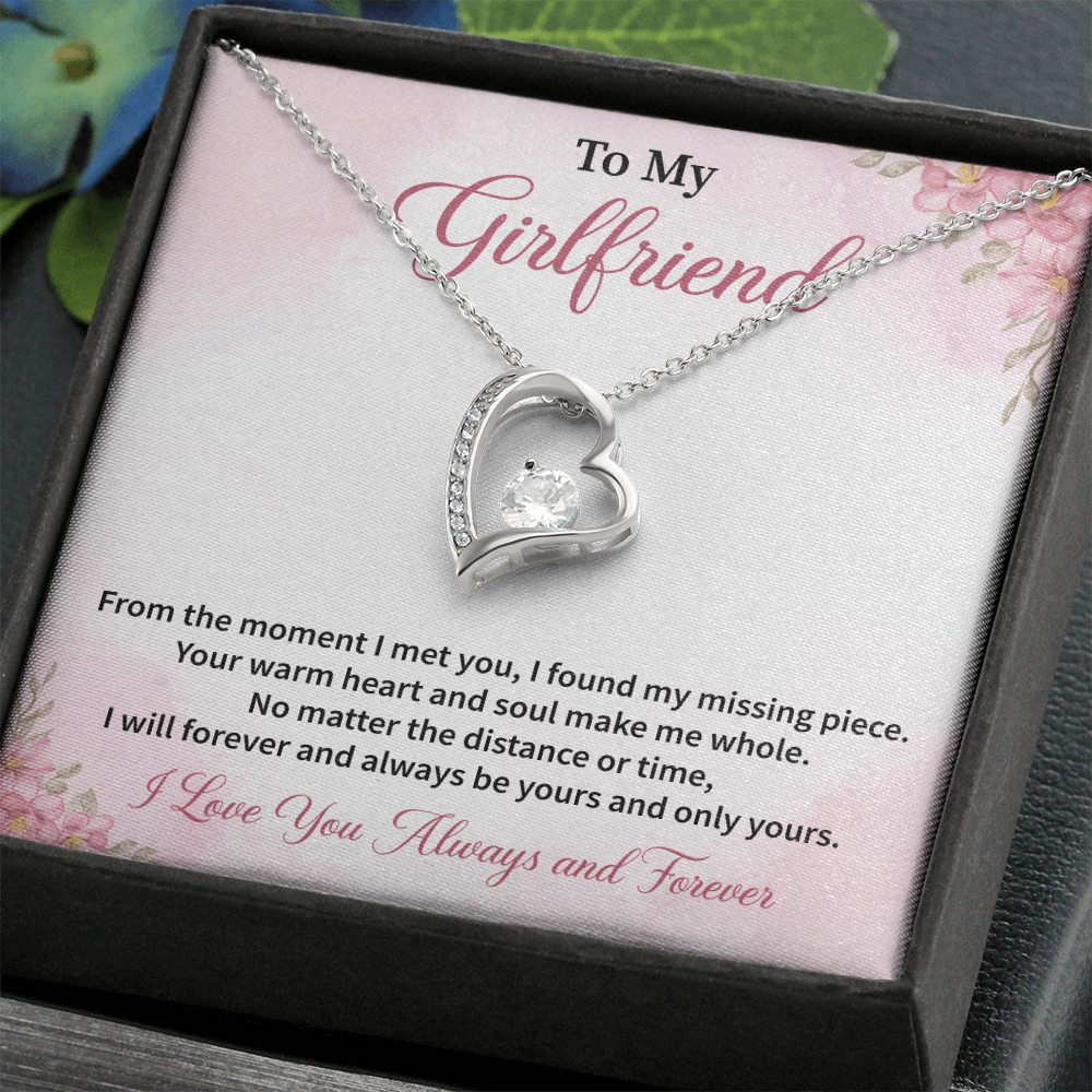 To My Girlfriend Forever Love Necklace Romantic Gift with Jewelry for Anniversary