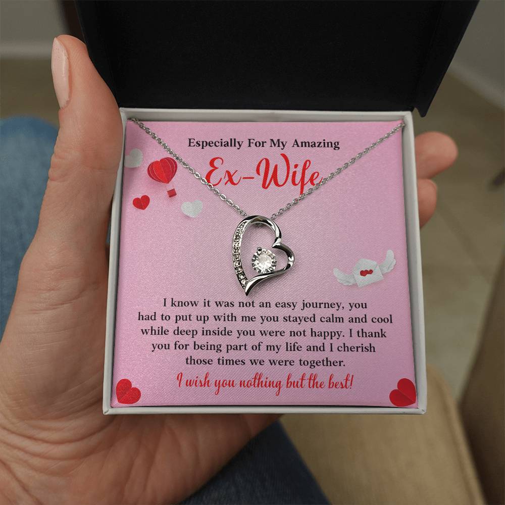 Especially For My Amazing Ex-wife, Necklace Gift Sentimental Ex-wife Jewelry Thank You Necklace Gift Necklace With Emotional Message Meaningful Jewelry For Ex-wife Memories Together Necklace