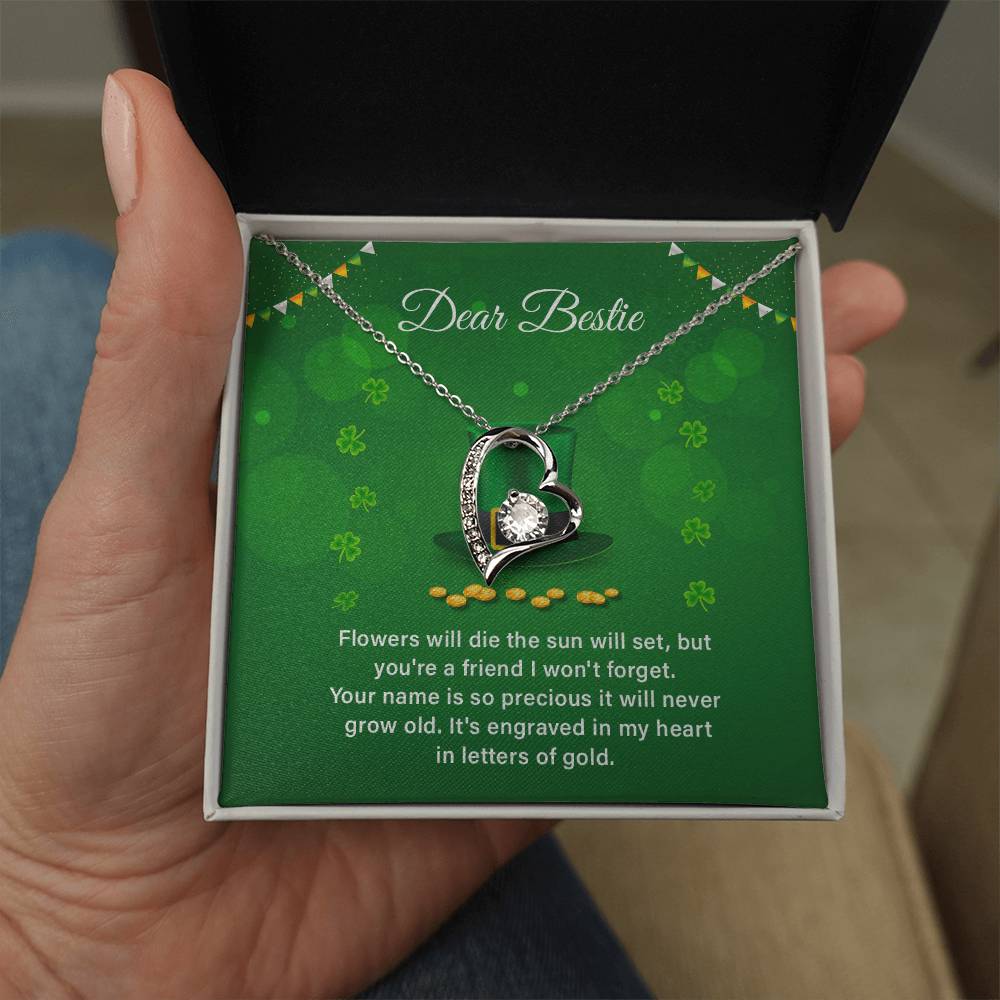 Dear Bestie, Friends Forever Keepsake Timeless Bonds Of Friendship Heartfelt Sentiments For Friends Golden Memories Jewelry Celebrate Our Connection Friendship Appreciation Gift Best Friend Love Necklace Gift From Brother, Sister