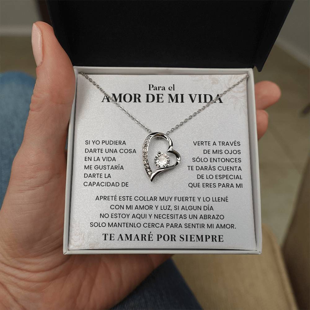 Collar Para El Amor De Mi Vida Mensaje De Amor Eterno Abrazo Cercano Con Amor Collar Con Dedicatoria De Amor Regalo Especial Para Mi Pareja Joyería De Amor Y Luz Para Ella Detalle De Amor Y Luz Eterna Regalo De Amor Verdadero Collar Con Frase Para