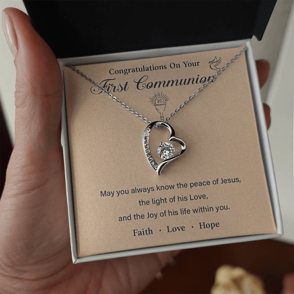 Congratulations On Your First Communion necklace for presence of Jesus thoughtful gift for first communion special occasion gift for first communion meaningful gift for first communion first communion necklace gift gift for first communion