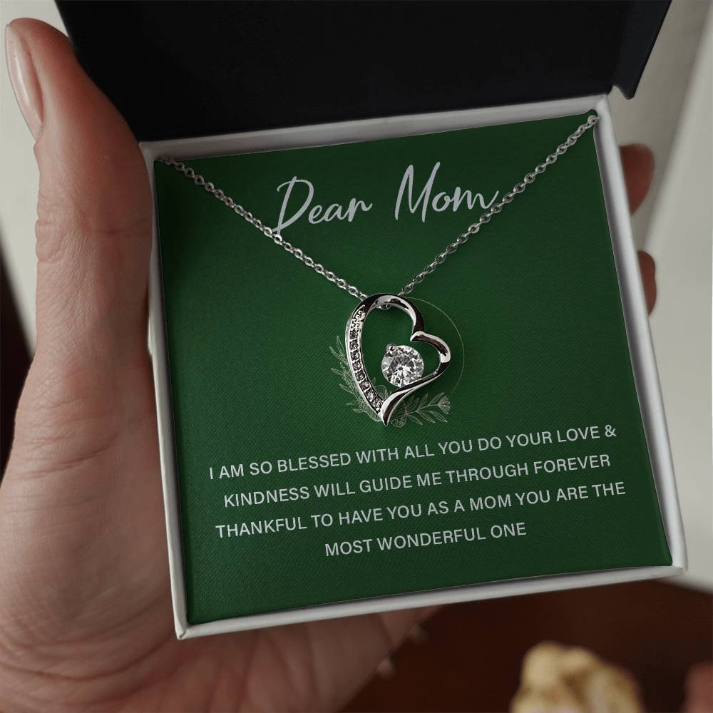 Dear Mom Blessed To Have You Necklace Love You Mom Necklace Best Mom Ever Necklace Eternal Bond With Mom Necklace Meaning Thoughtful Gift For Mindful Gift For Mom Necklace For Family Bond Dear Mom Necklace Gift