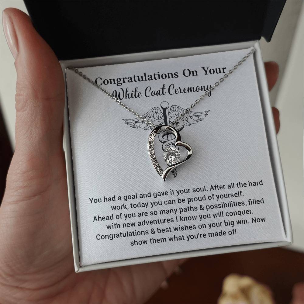 Congratulations On Your White Coat Ceremony Congratulations Necklace Inspirational Jewelry Gift Meaningful Gift For Graduates New Adventures Necklace Motivational Jewelry Personal Growth Jewelry Best Wishes Necklace