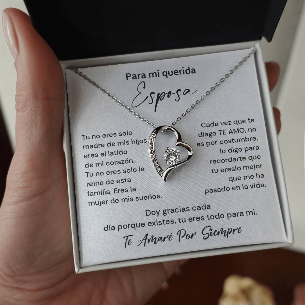 Collar Para Mi Querida Esposa Latido De Mi Corazón Detalle Romántico Para Mi Esposa Collar Con Mensaje De Amor Eterno Regalo De Amor Infinito Collar Con Frase De Agradecimiento Collar De Amor Eterno Para Mi Reina Detalle De Amor Para Mi Esposa