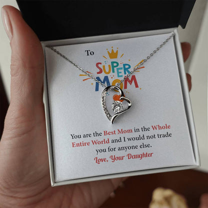 To Super Mom Thoughtful Gift For A Loving Mom Elegant Jewelry Sentimental Pendant Beautiful Necklace For A Special Connection Loving Pendant Special Necklace Thank You Pendant For A Super Mom Sentimental Jewelry