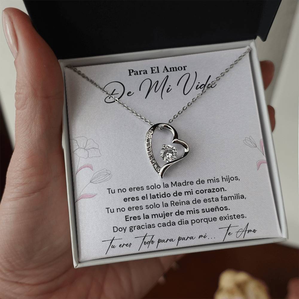 Collar Para El Amor De Mi Vida Regalo Romántico Para Esposa Latido De Mi Corazón Reina De La Familia Joyería Sentimental Para Esposa Collar Con Frase De Amor Regalo Romántico Para Mujer Especial Collar Con Mensaje De Amor Infinito