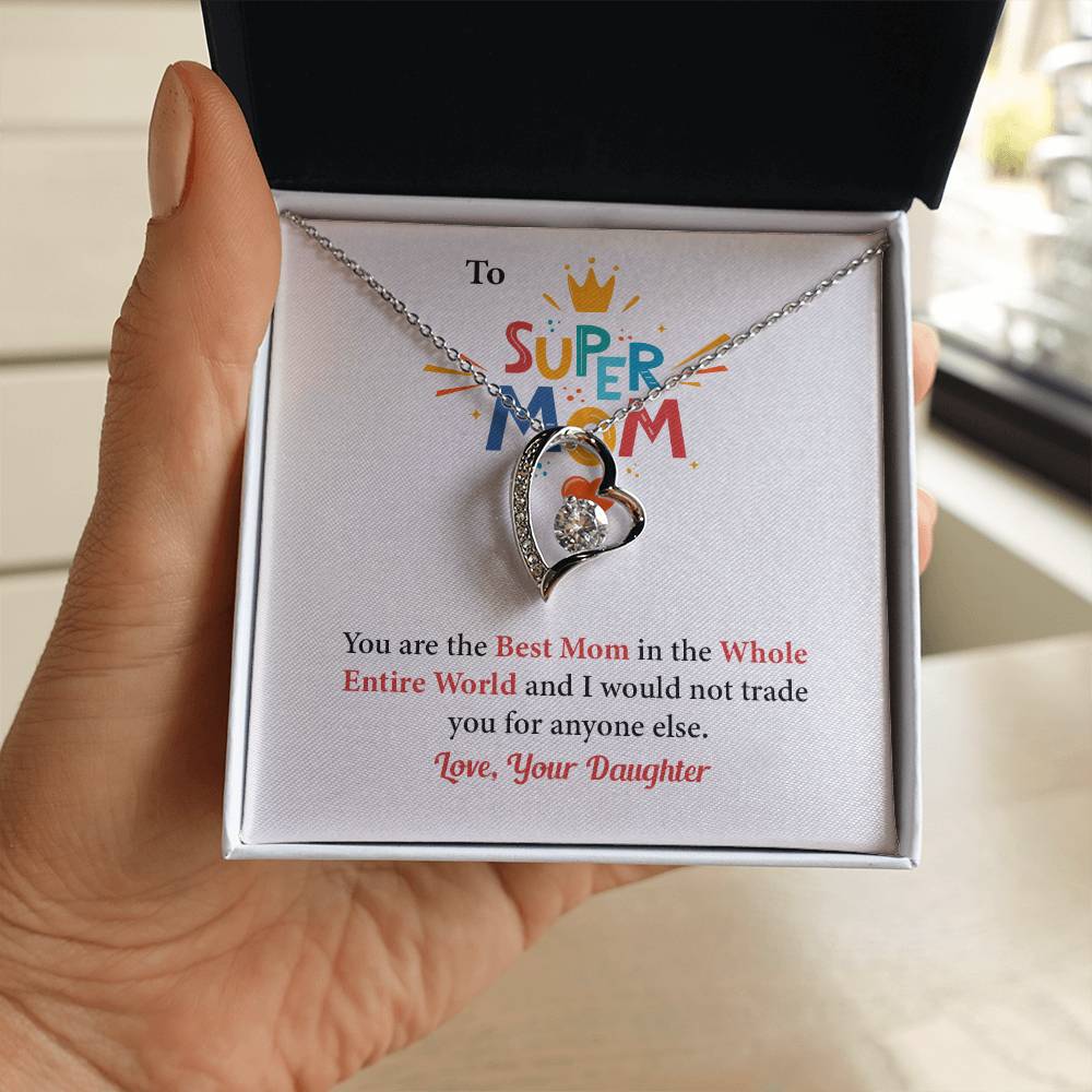 To Super Mom Thoughtful Gift For A Loving Mom Elegant Jewelry Sentimental Pendant Beautiful Necklace For A Special Connection Loving Pendant Special Necklace Thank You Pendant For A Super Mom Sentimental Jewelry