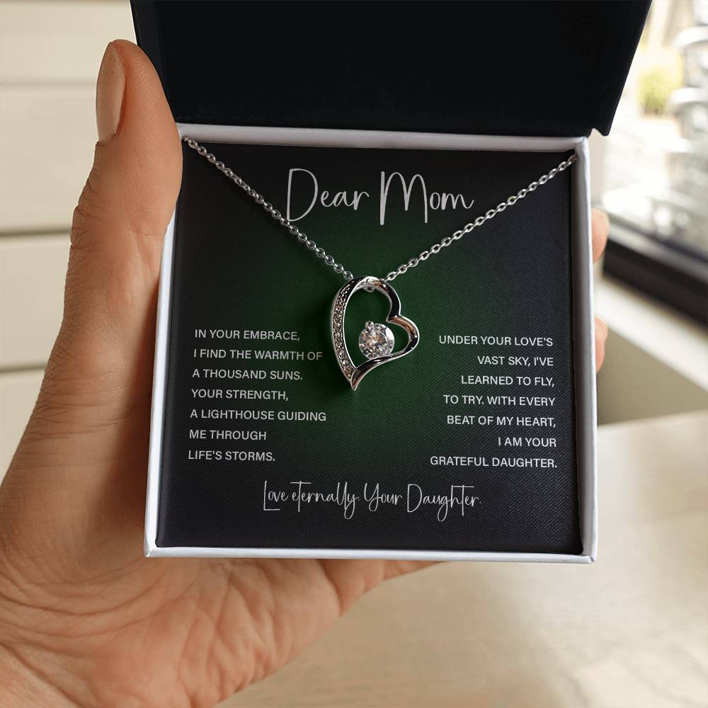 Dear Mom, Mother’s Day Necklace For Mom Best Birthday Gift Necklace Thoughtful Anniversary Necklace Heartfelt Christmas Gift Thank You Necklace Gift Necklace With Message Card