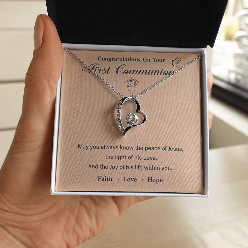 Congratulations On Your First Communion necklace for presence of Jesus thoughtful gift for first communion special occasion gift for first communion meaningful gift for first communion first communion necklace gift gift for first communion