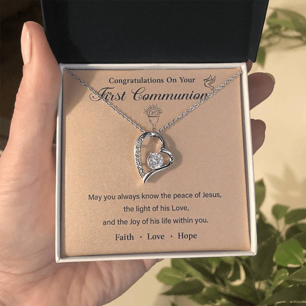 Congratulations On Your First Communion necklace for presence of Jesus thoughtful gift for first communion special occasion gift for first communion meaningful gift for first communion first communion necklace gift gift for first communion