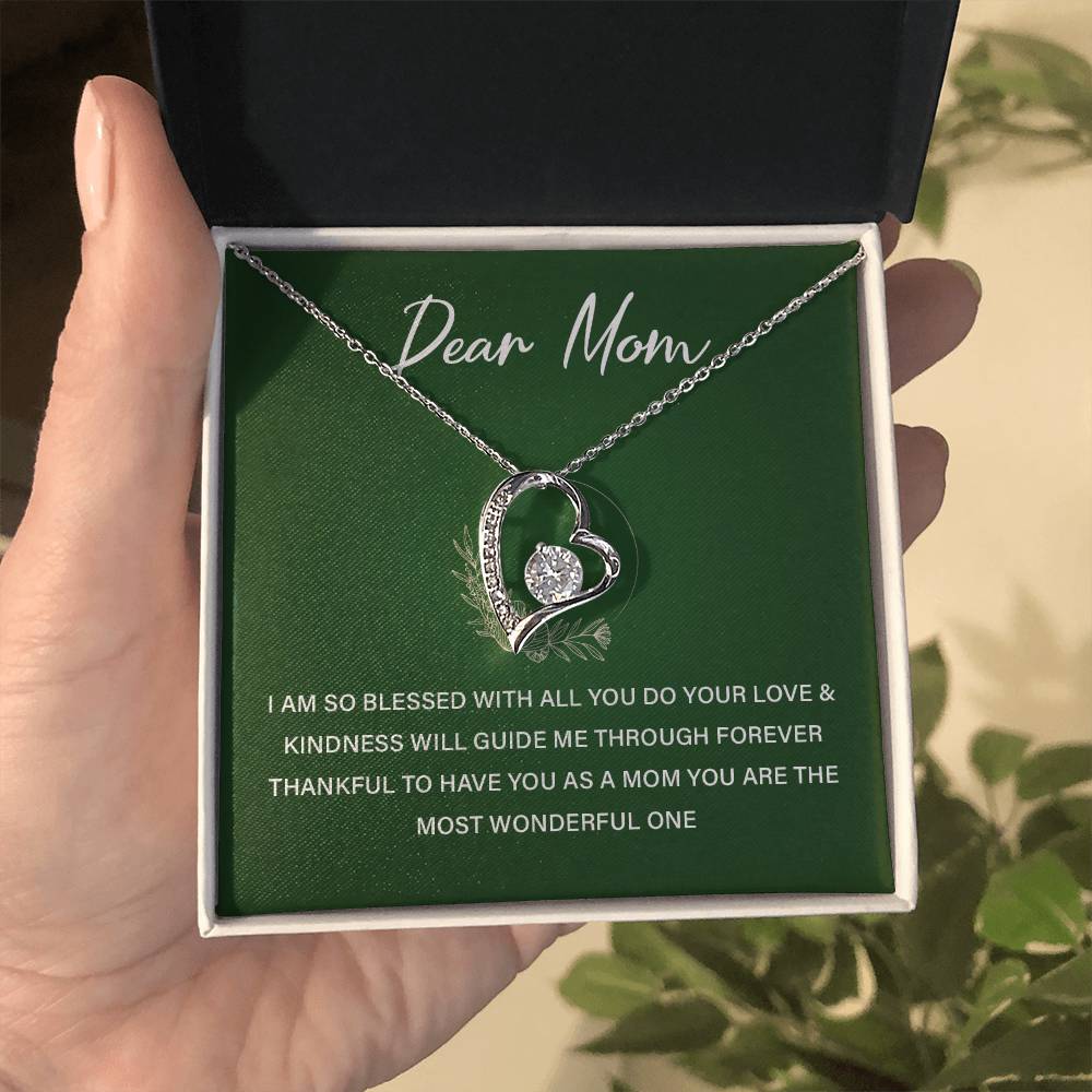 Dear Mom Blessed To Have You Necklace Love You Mom Necklace Best Mom Ever Necklace Eternal Bond With Mom Necklace Meaning Thoughtful Gift For Mindful Gift For Mom Necklace For Family Bond Dear Mom Necklace Gift