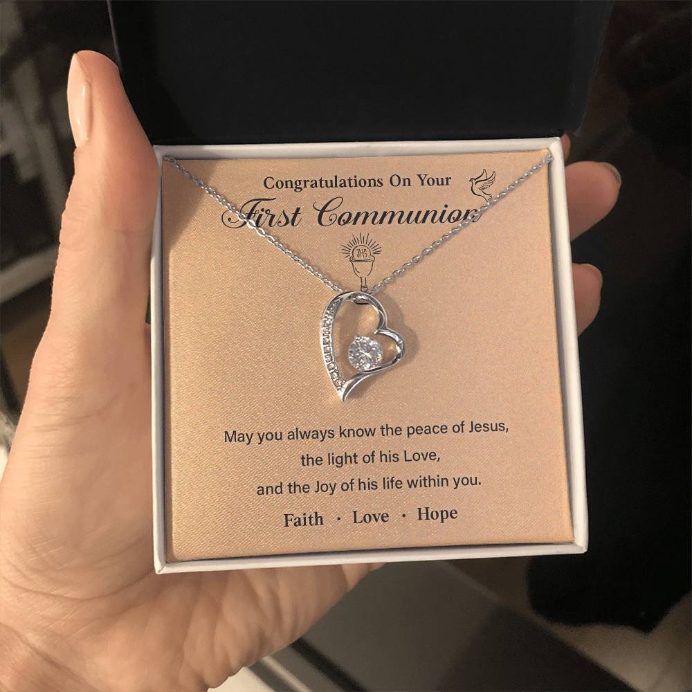 Congratulations On Your First Communion necklace for presence of Jesus thoughtful gift for first communion special occasion gift for first communion meaningful gift for first communion first communion necklace gift gift for first communion