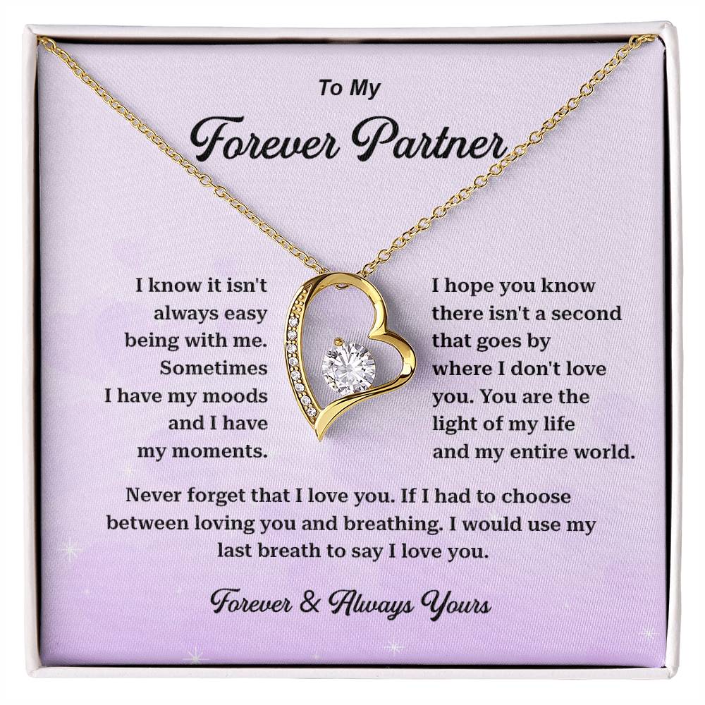 Forever Partner Necklace Gift – Message Card Box