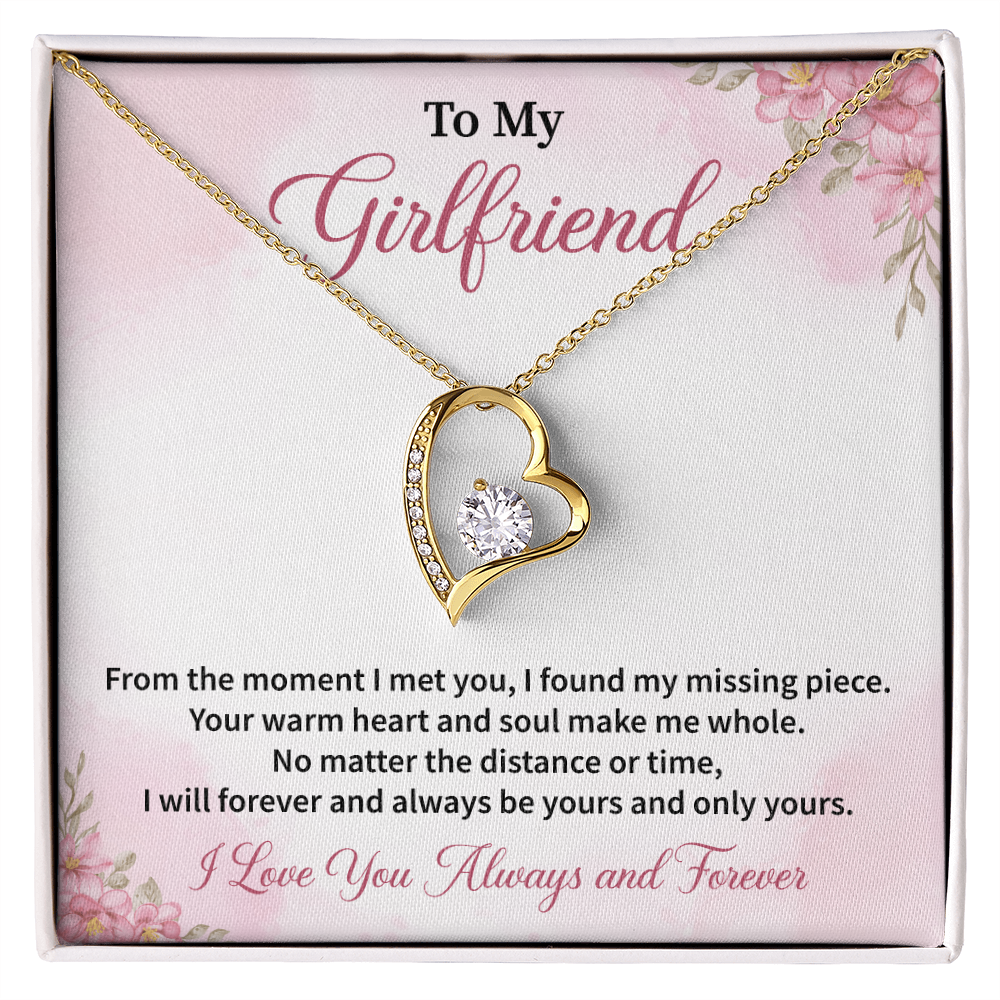 To My Girlfriend Forever Love Necklace Romantic Gift with Jewelry for Anniversary