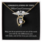 White Coat Ceremony Necklace Gift with Congratulations Card