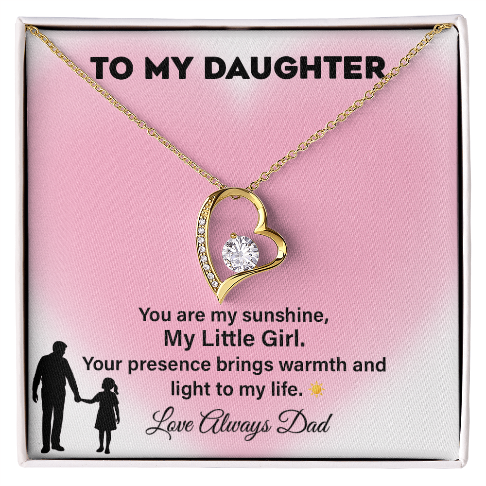 To My Daughter Necklace Sunshine Gift from Dad