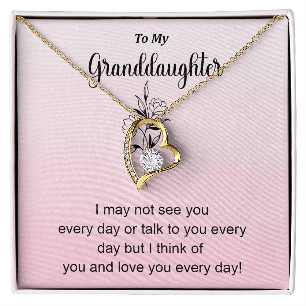 To My Granddaughter Necklace – Love You Every Day Gift Box