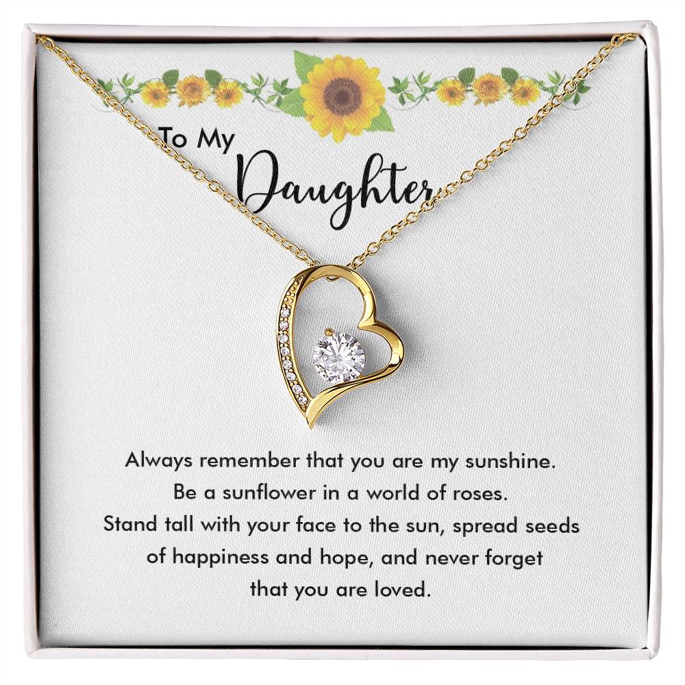 To My Daughter Necklace Gift – You Are My Sunshine Jewelry Box