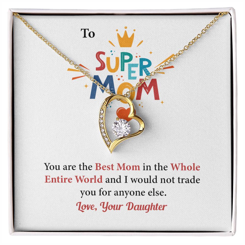 To Super Mom Thoughtful Gift For A Loving Mom Elegant Jewelry Sentimental Pendant Beautiful Necklace For A Special Connection Loving Pendant Special Necklace Thank You Pendant For A Super Mom Sentimental Jewelry