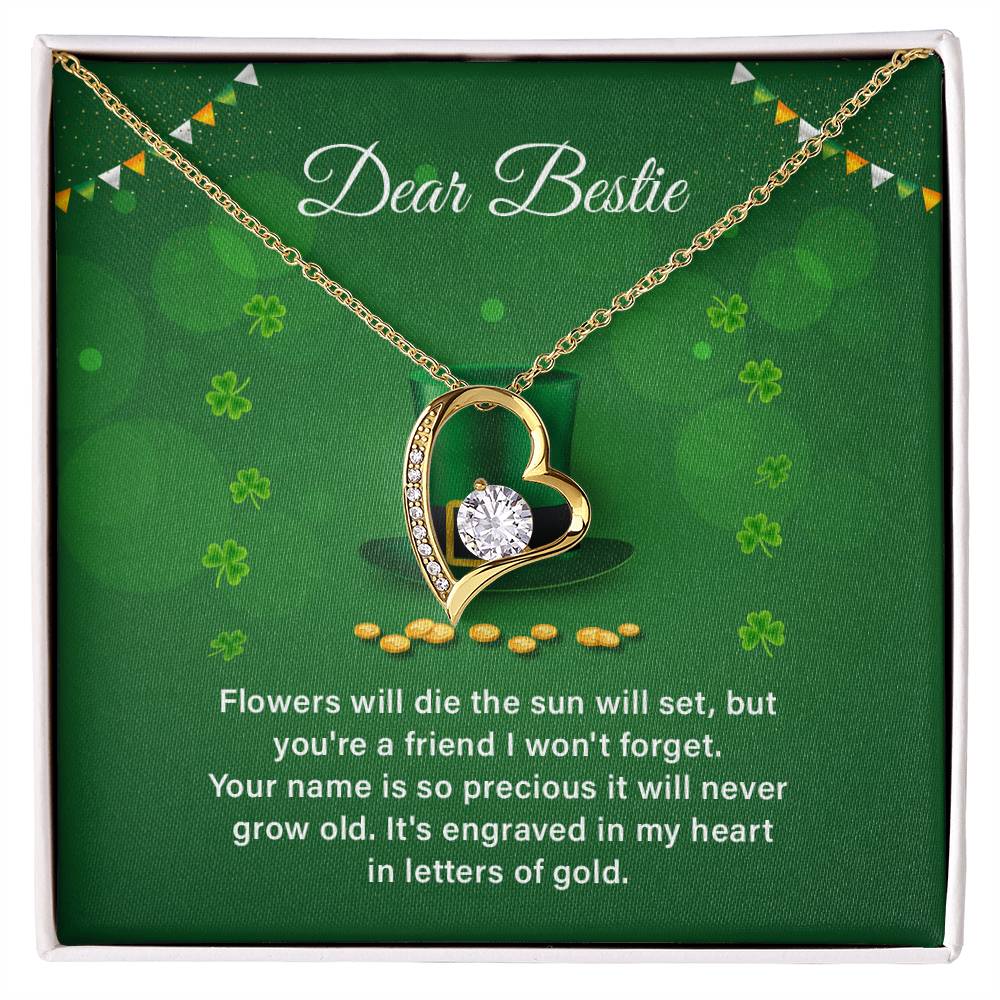 Dear Bestie, Friends Forever Keepsake Timeless Bonds Of Friendship Heartfelt Sentiments For Friends Golden Memories Jewelry Celebrate Our Connection Friendship Appreciation Gift Best Friend Love Necklace Gift From Brother, Sister