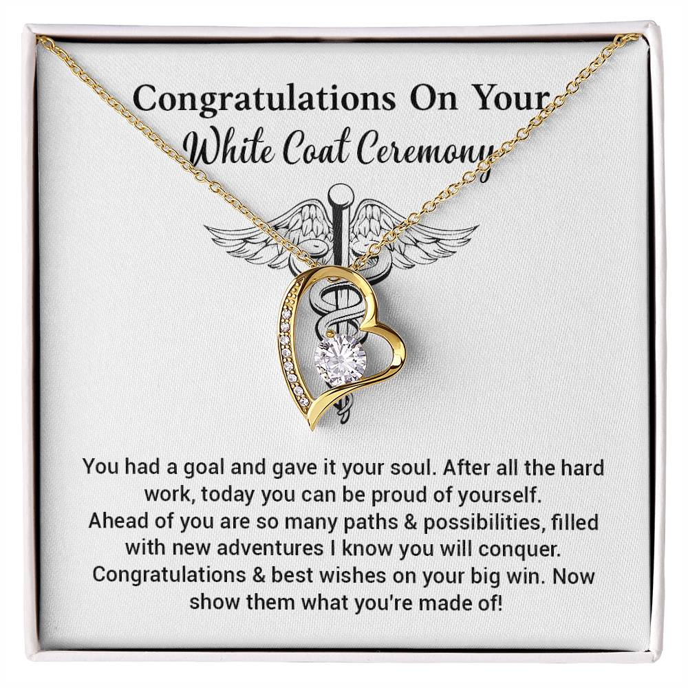 Congratulations On Your White Coat Ceremony Congratulations Necklace Inspirational Jewelry Gift Meaningful Gift For Graduates New Adventures Necklace Motivational Jewelry Personal Growth Jewelry Best Wishes Necklace