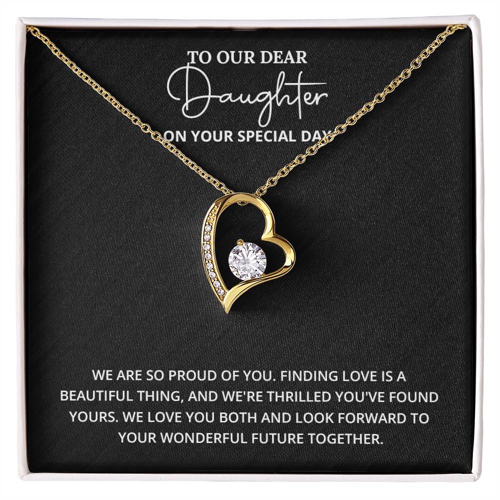 To Our Dear Daughter Daughter Engagement Necklace Engagement Gift For Daughter Sentimental Gift For Daughter’s Engagement Jewelry Gift For Daughter’s Engagement Daughter’s Special Day Necklace Meaningful Gift For Daughter’s Engagement