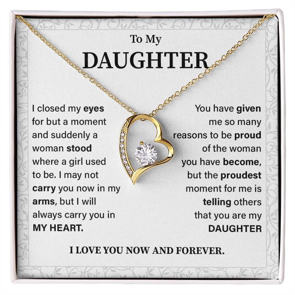 To my daughter i closed my eyes.