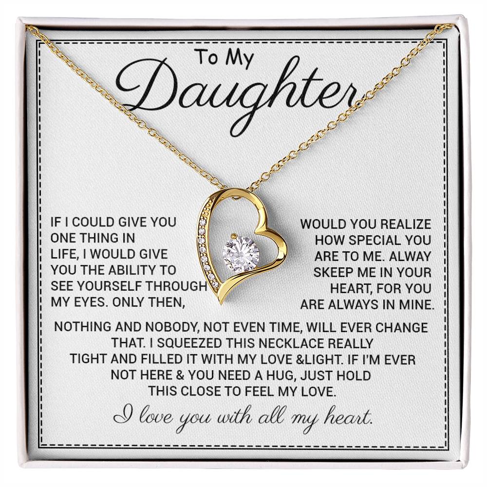 Heart Necklace for Daughter from Parent – Feel My Love