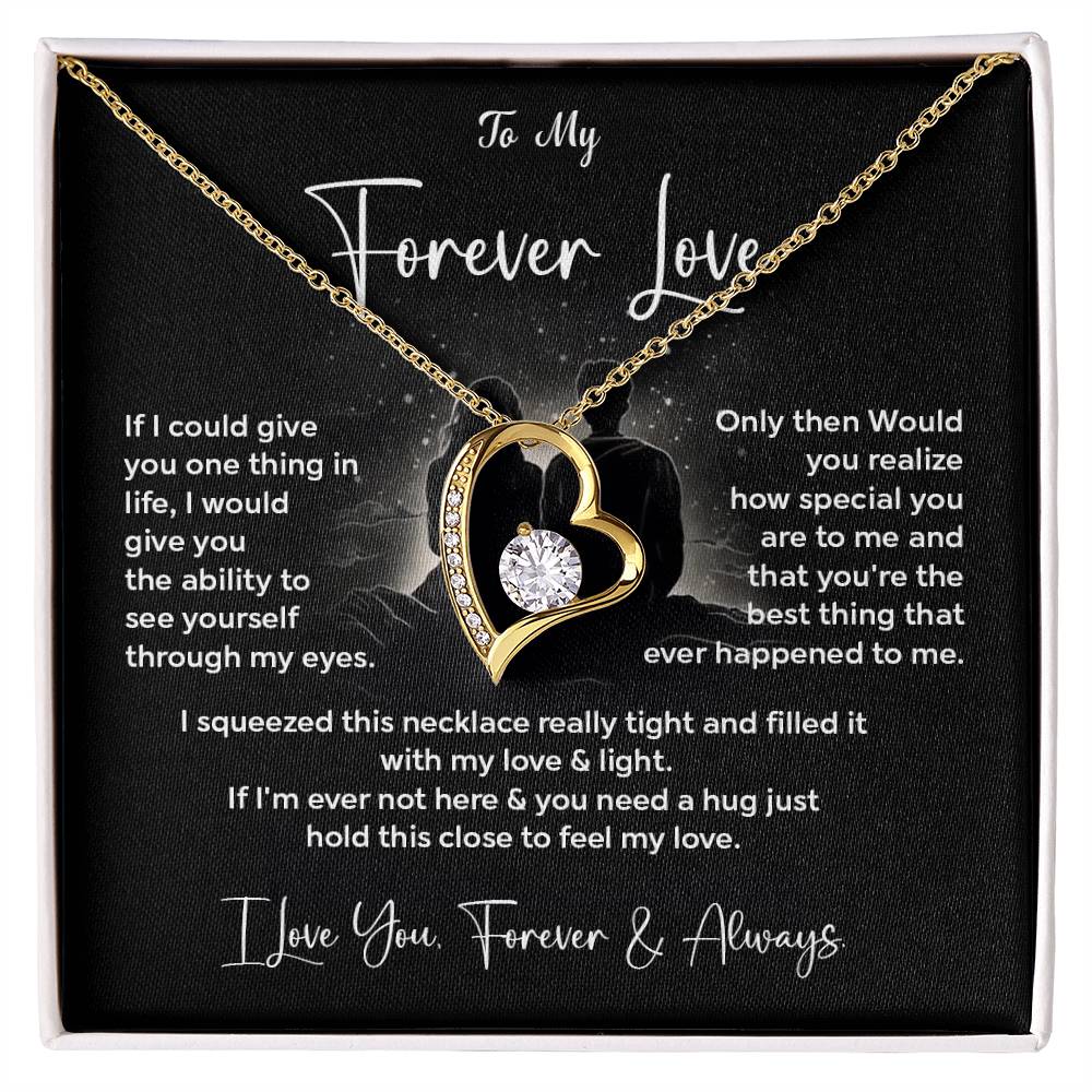To My Forever Love Necklace Gift From Your Soulmate Inspirational Necklace