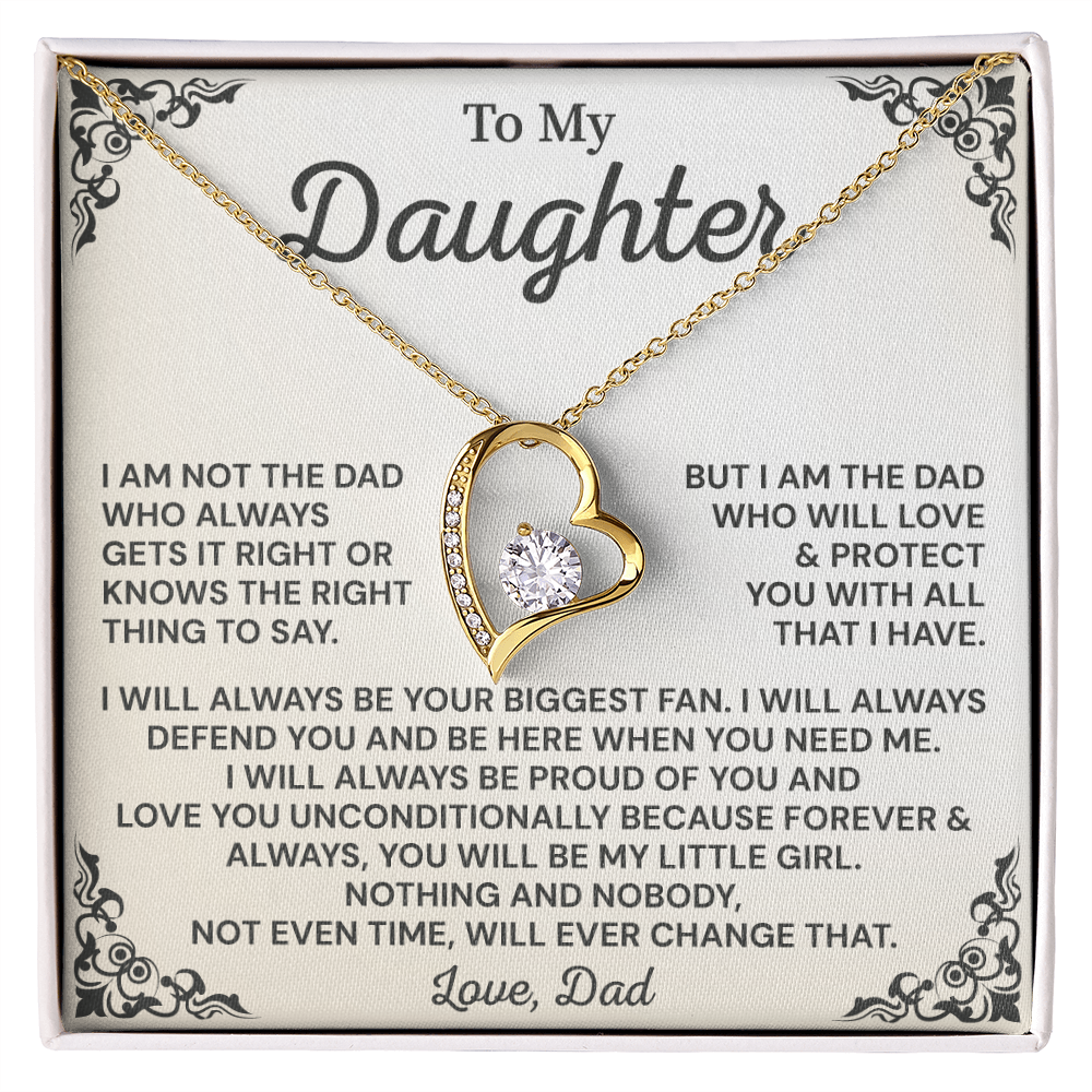 Gift for Daughter from Dad Little Girl Jewelry with Emotional Message Card