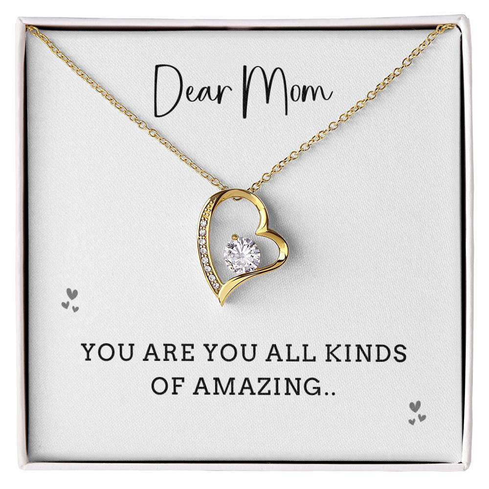 Dear Mom, Amazing Mom Necklace Gift Best Necklace Gift For Mom Inspirational Necklace Gift Thoughtful Necklace Gift Best Mother’s Day Necklace Gift Amazing Mom Celebration Necklace Gift Thoughtful Gift Necklace For Mothers