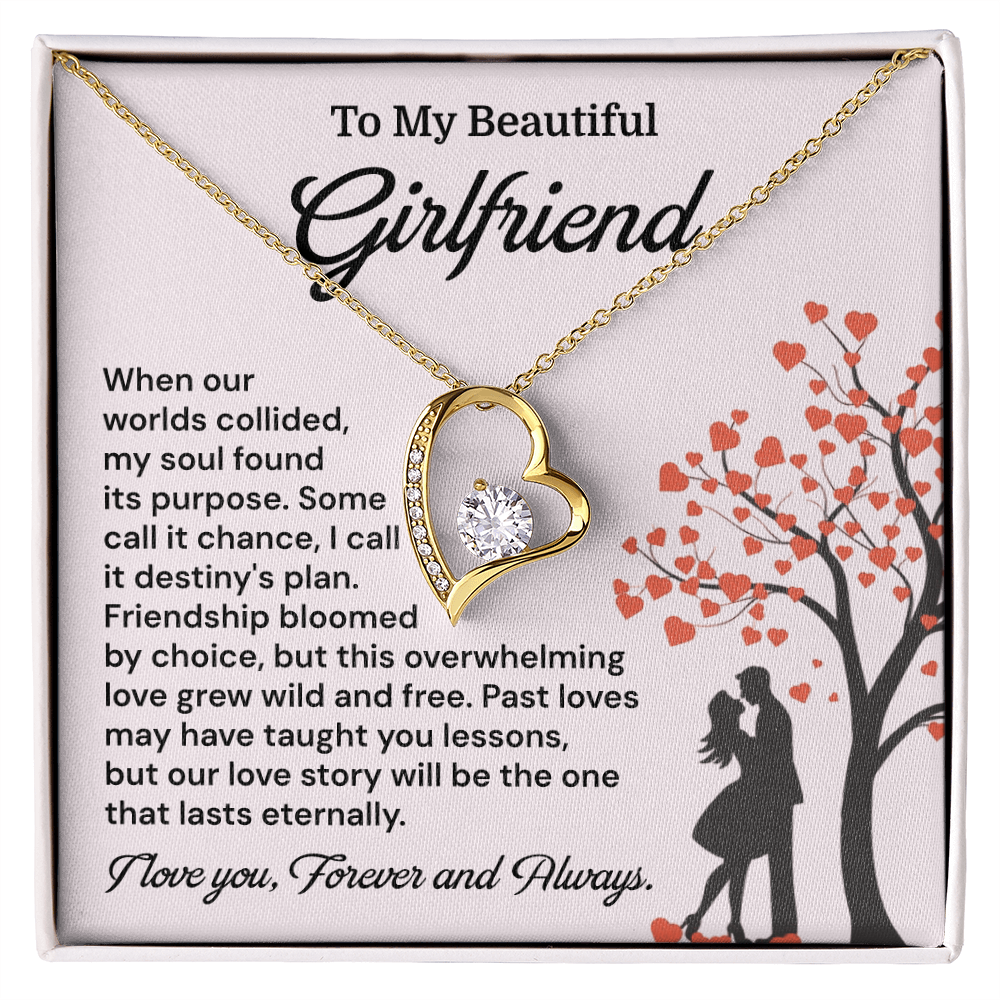 Girlfriend Necklace Gift with Eternal Love Card