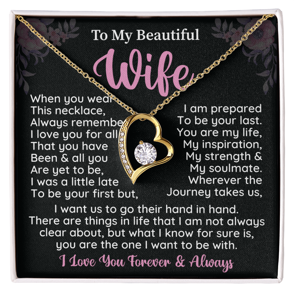 Wife Necklace Gift With Romantic Card From Husband