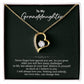 Granddaughter Heart Necklace Gift with Loving Message