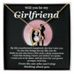 Will You Be My Girlfriend Necklace with Love Card