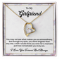 To My Girlfriend Necklace Romantic Jewelry Gift for Her with Note