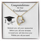 Graduation Necklace Gift for Her with Heart Pendant