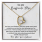 Gift for Boyfriend’s Mom from Girlfriend – Heart Necklace with Thank You Card